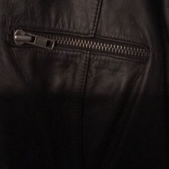 EUC,Nine West,Size 16,Black Leather,Size14pants.Both pieces.Leather,BomberJacket - Picture 4 of 7